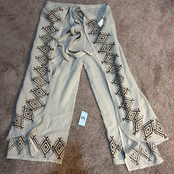 Linen Wrap Pants NWT - Picture 1 of 2